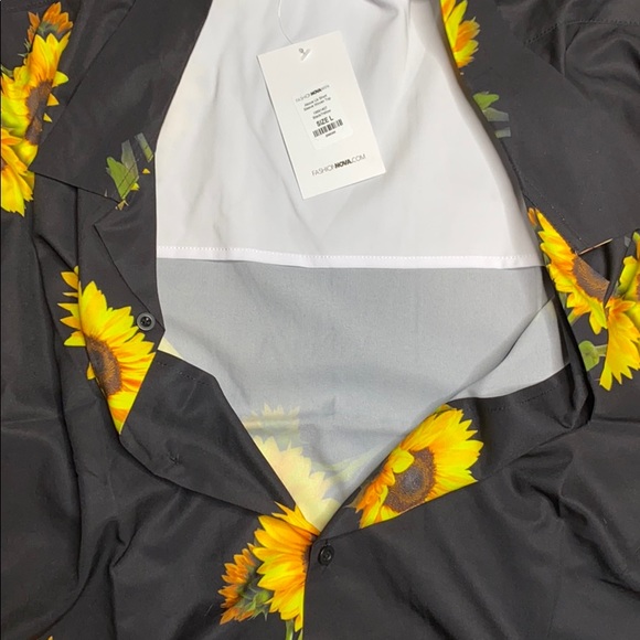 Sunflower Men's Button Down Short Sleeve Large - Picture 9 of 12